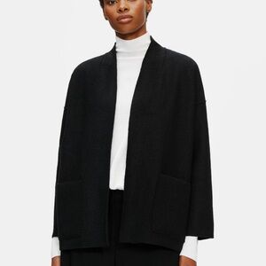 Eileen Fisher Lightweight Boiled Wool Jacket in Responsible Wool, Fuchsia, NWOT